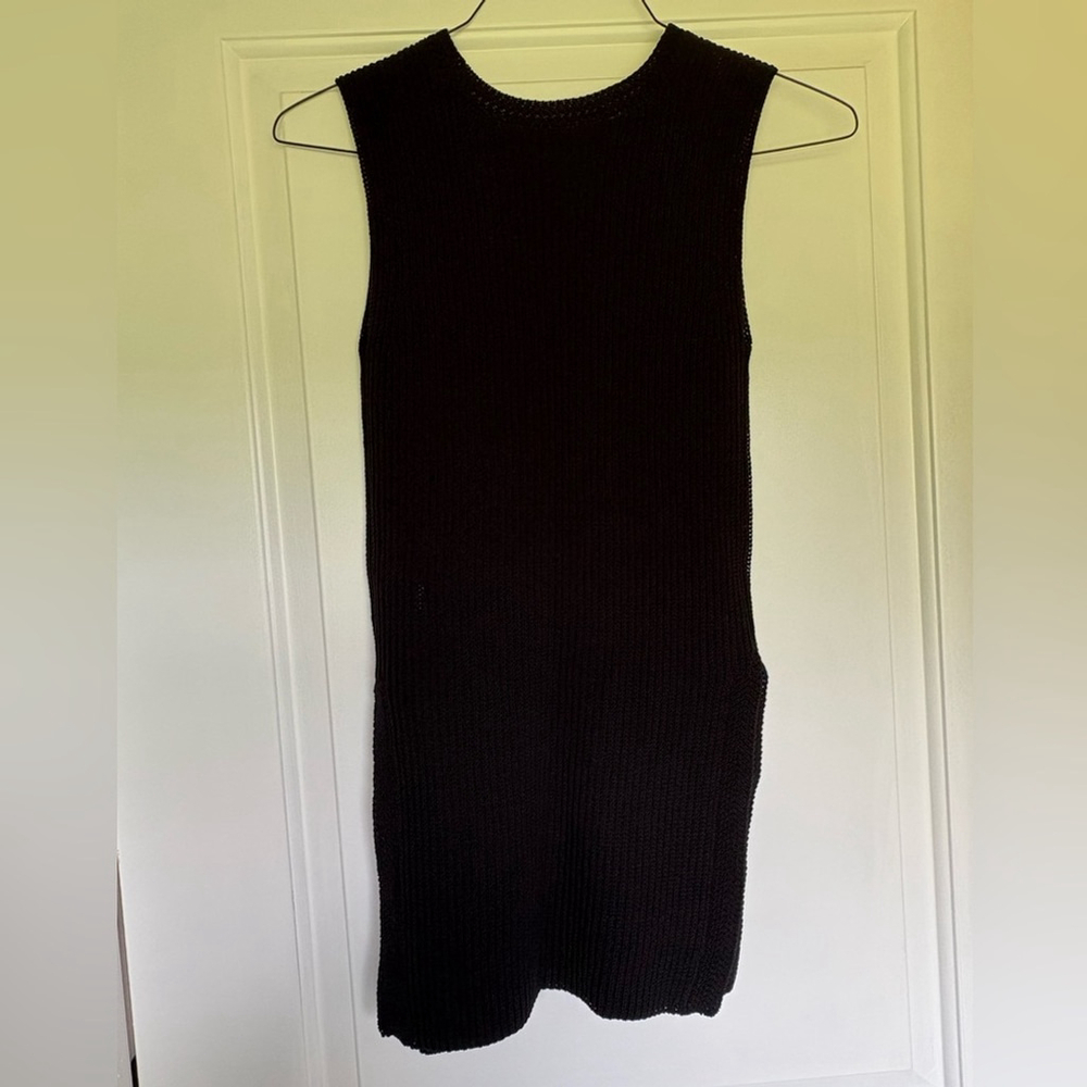 Athleta | Long & Lean Sweater Vest Tunic | Sz XXS | Black | EUC - Picture 6 of 9